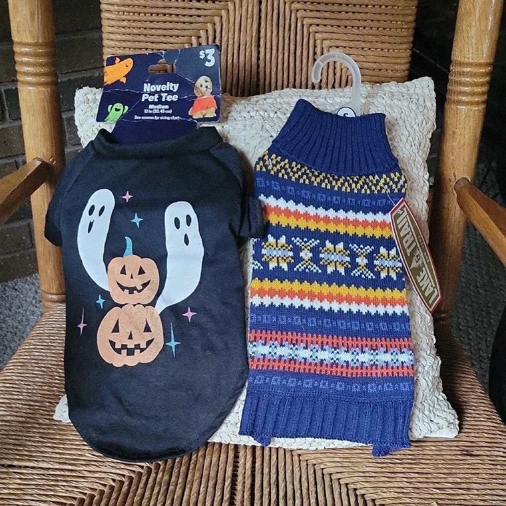 Dog shirt/sweater , set of 2. Med/small